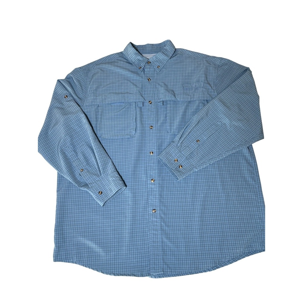 L.L. Bean Mens Shirt Size XL Tropicwear Sunblocking Mesh Pockets Outdoor Fishing